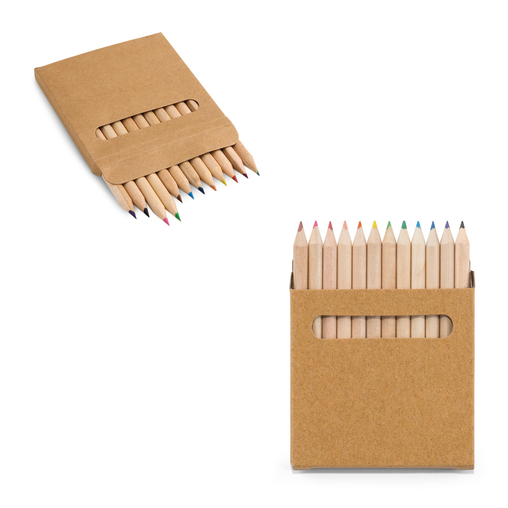 Caixa de lápis de cor personalizada com mini lápis